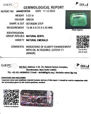 5.52/CT Natural Panna Stone with Govt. Lab Certificate (3441)